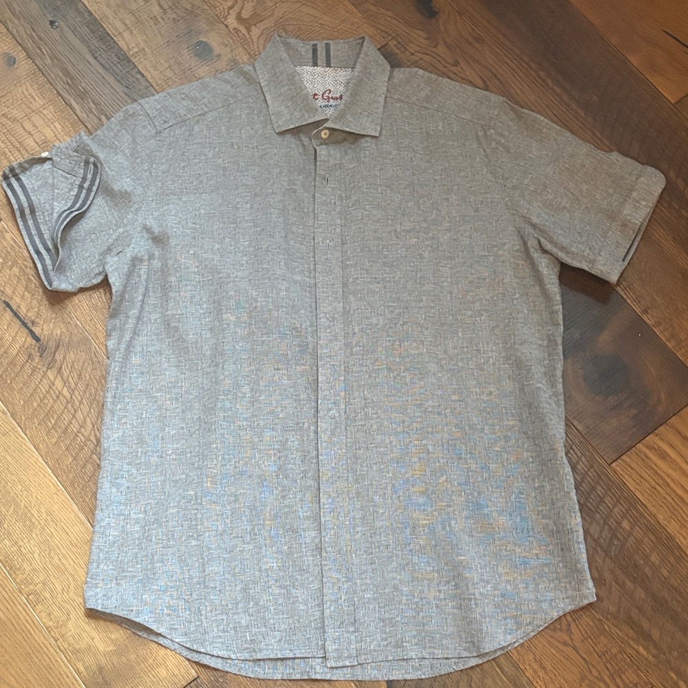 Robert Graham Gray Casual Button Down Shirt